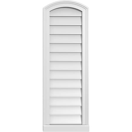 Ekena Millwork Arch Top Surface Mount PVC Gable Vent: Functional, w/ 2"W x 2"P Brickmould Sill Frame, 14"W x 40"H GVPAR14X4003SF